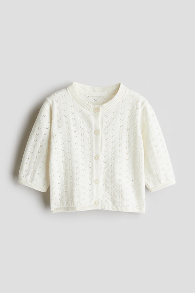 

Кардиган ажурной вязки H&M, бежевый