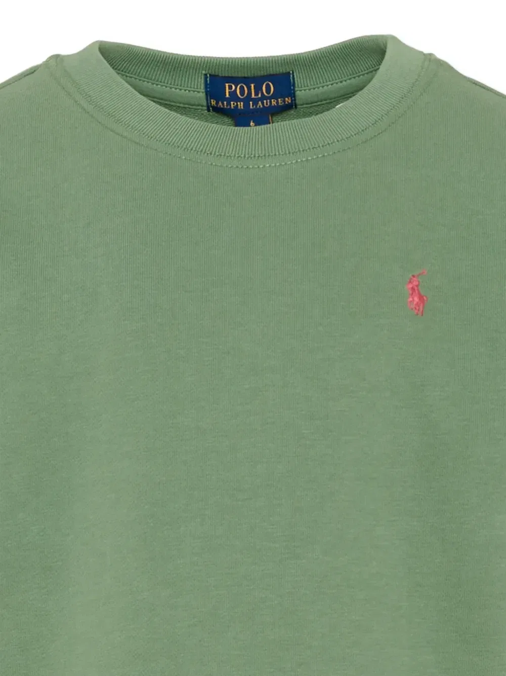 Свитшот с вышитым логотипом Polo Ralph Lauren Kids, зеленый — фото 3