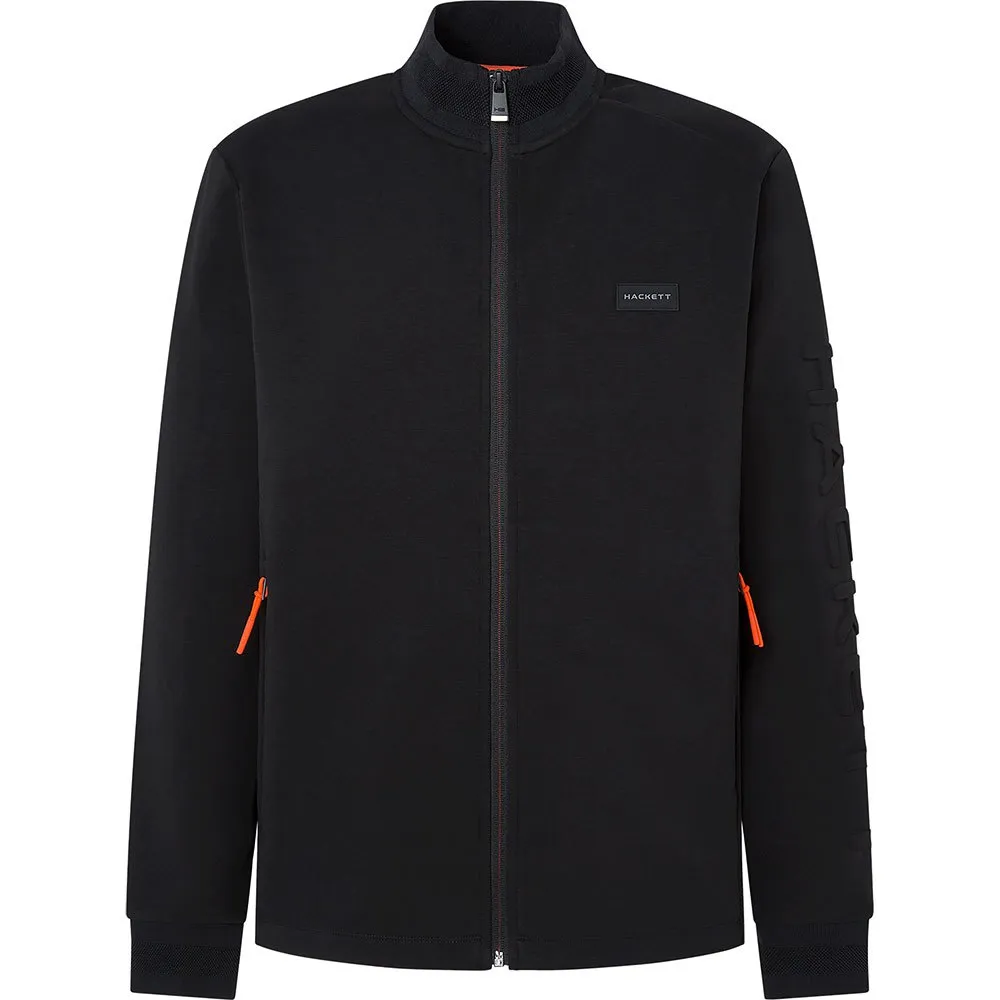 

Толстовка Hackett Embossed Logo full zip, черный