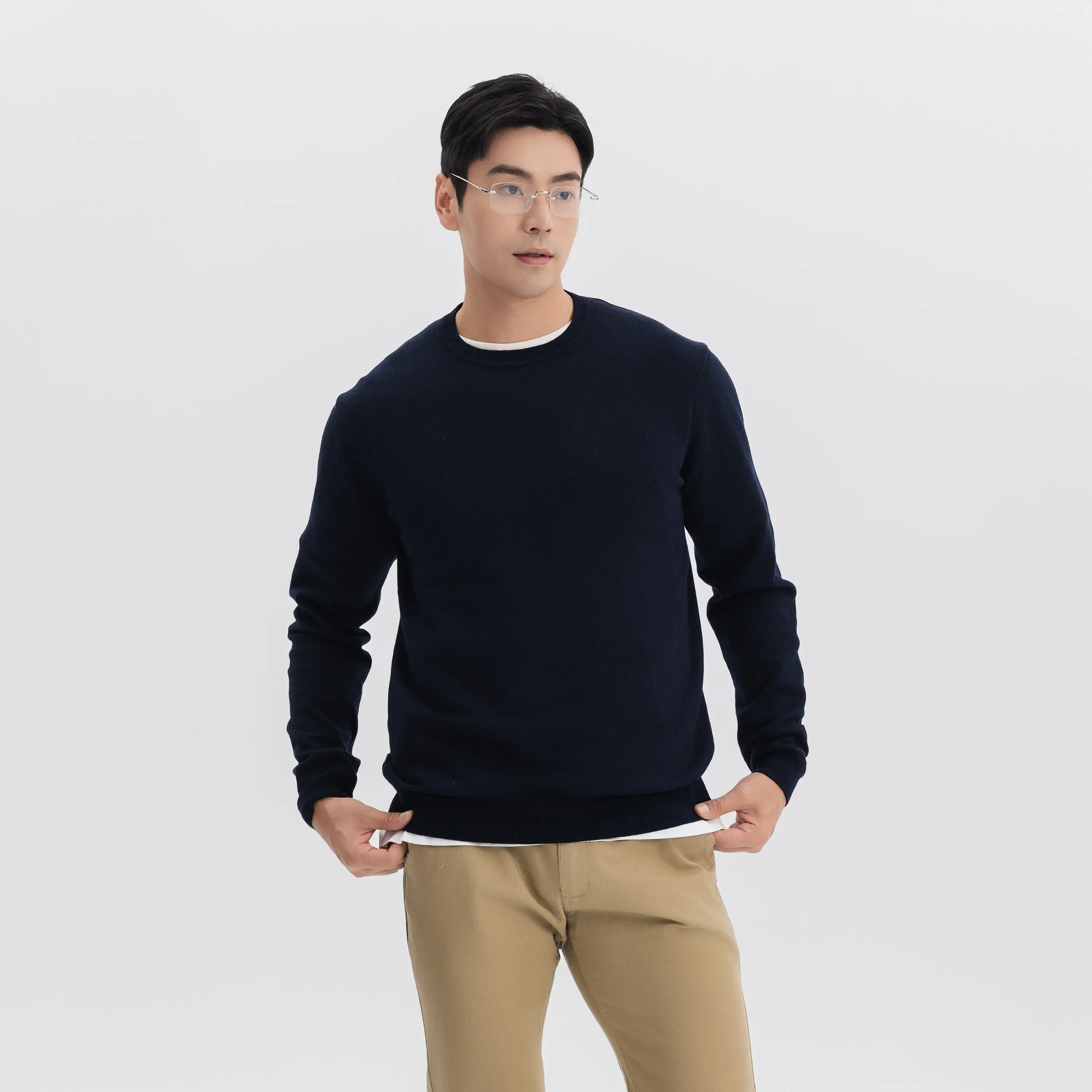 

Мужская гольфовая футболка с круглым вырезом Inesis MW100 асфальтово-синяя