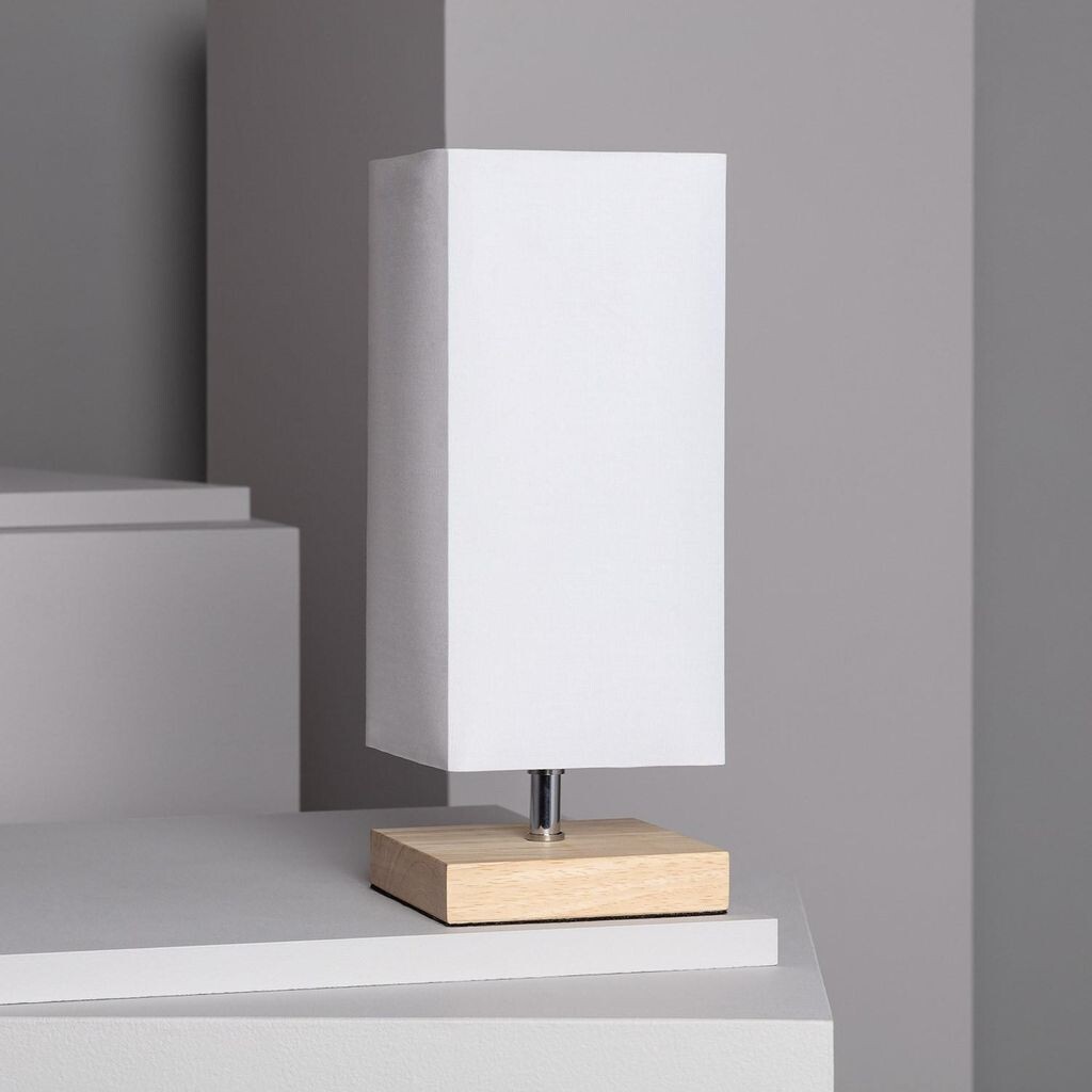 

Настольная лампа из дерева и ткани Haarle White LEDKIA, белый