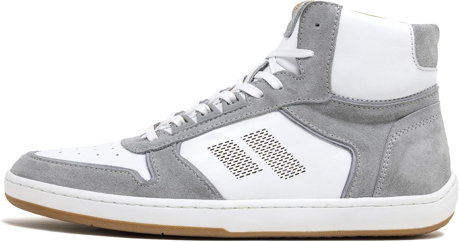 

Мужские обувь для вождения Piloti, кроссовки Drift Mid из итальянской нубуковой кожи высокой посадки для повседневной носки, белый/серый