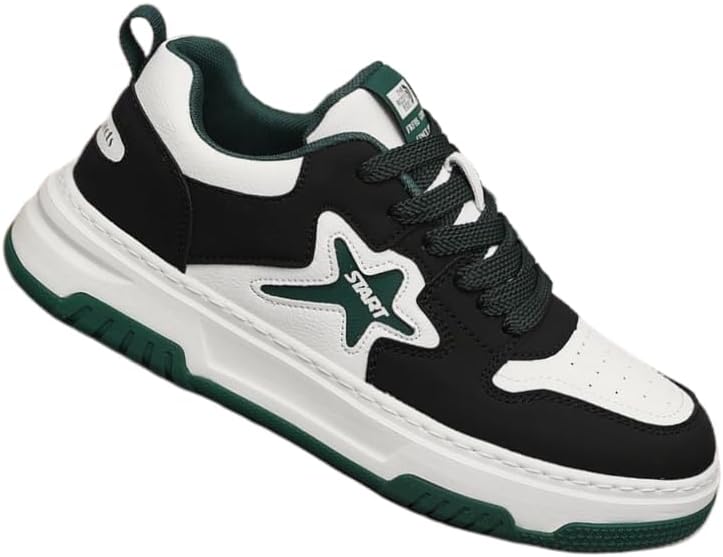 

Мужские кроссовки HoaloX, удобные и легкие, с шнурками, подходят для прогулок, повседневной и ежедневной носки, черный/зеленый