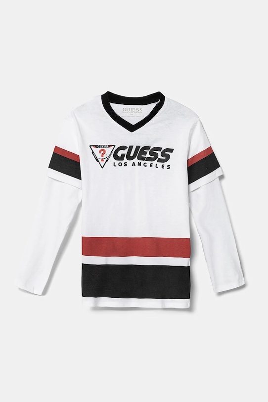

Детская хлопковая водолазка Guess, белый