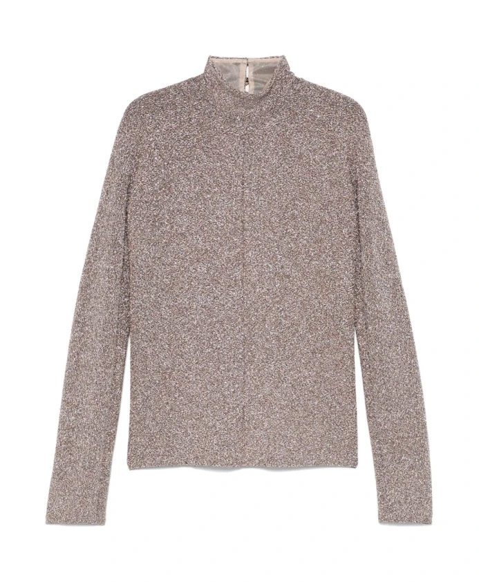 

Свитер-Водолазка из трикотажа с люрексом Forte Forte, розовый