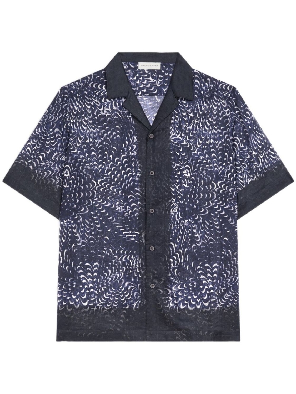 

DRIES VAN NOTEN рубашка с графичным принтом, синий