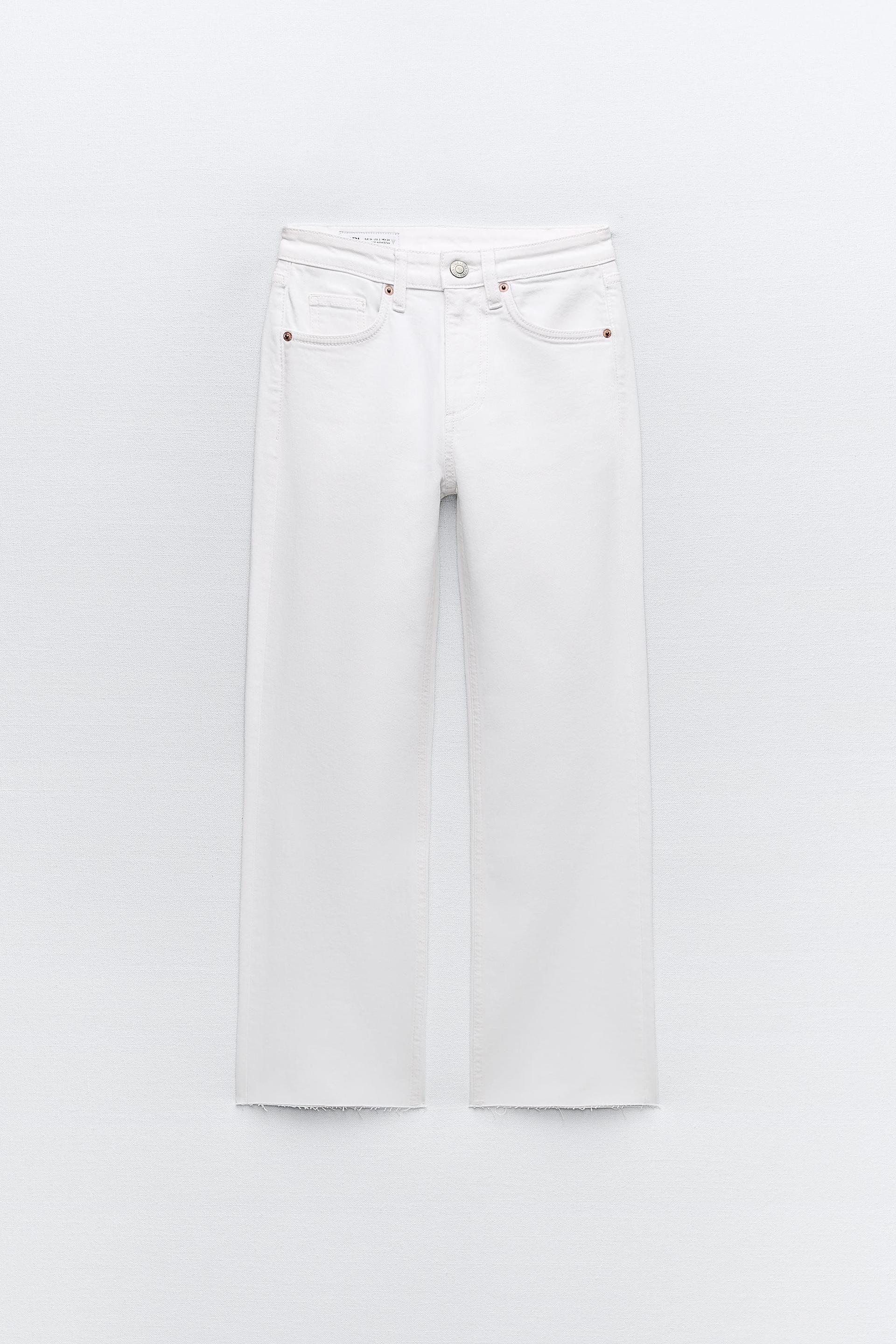 

Джинсы Zara Trf Cropped Flare , белый