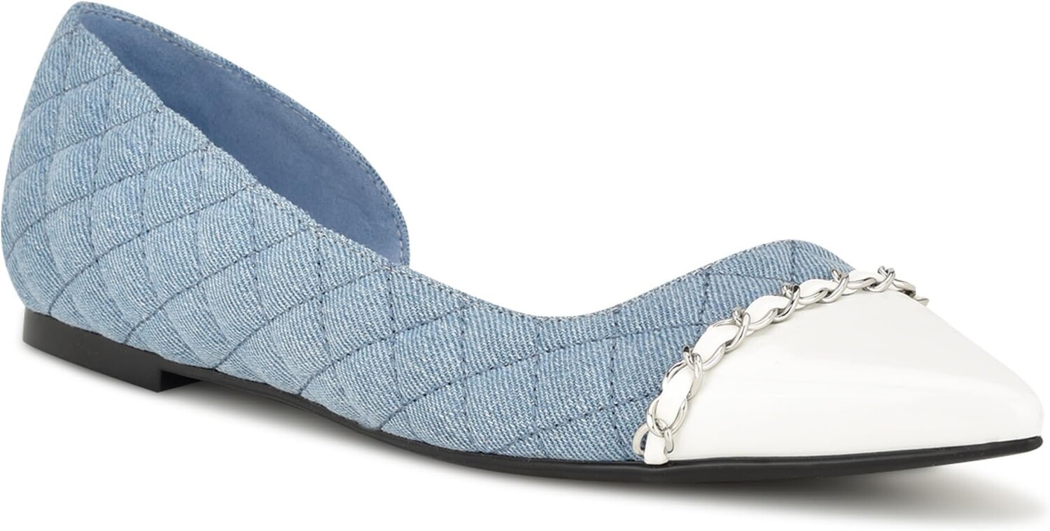 Туфли на плоской подошве Nine West Breza, цвет Light Blue Denim Multi — фото 2