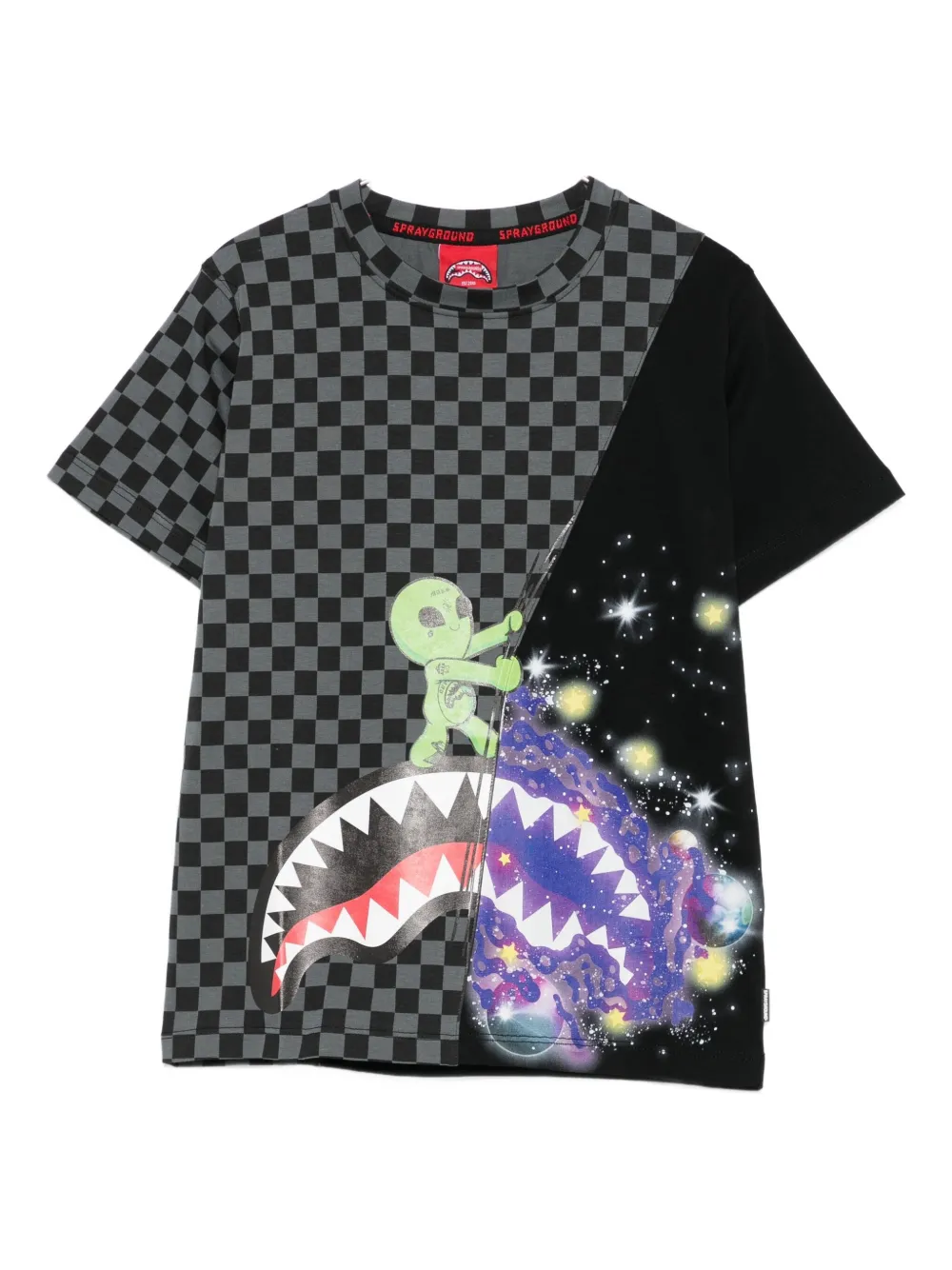 

Футболка в клетку Sprayground Kid, черный