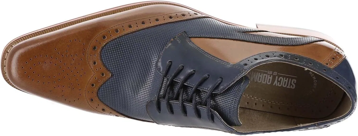 Мужские туфли-оксфорды Ivingale Wingtip на шнуровке от STACY ADAMS, коричневый — фото 2