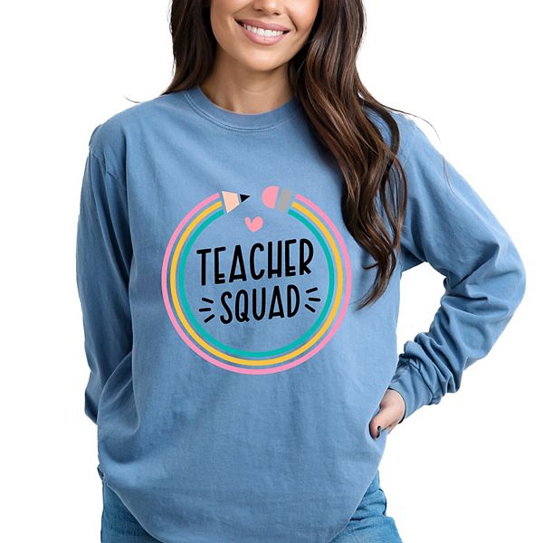 

Футболка Teacher Squad с длинными рукавами Simply Sage Market, Blue Jean, Зеленый, Футболка Teacher Squad с длинными рукавами Simply Sage Market, Blue Jean