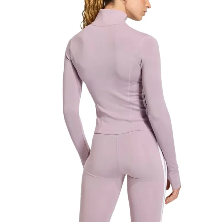 Куртка женская Used Fig/White, воротник-стойка, средняя посадка Adidas — фото 4