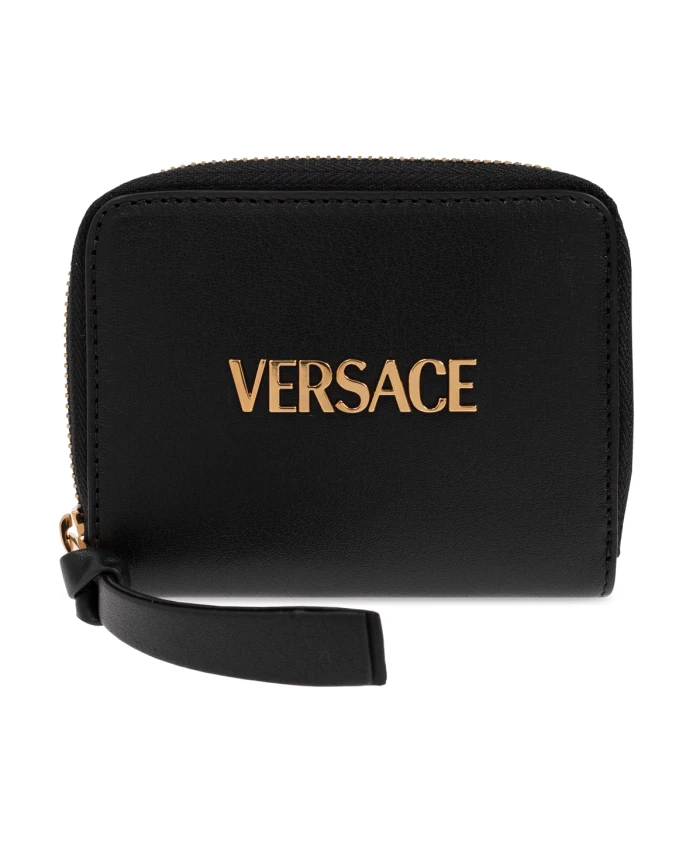 

Кожаный кошелек Versace, черный