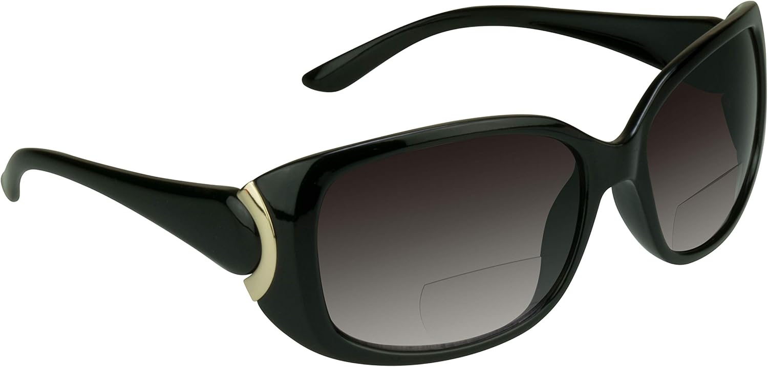 

Сексуальные бифокальные солнцезащитные очки proSPORT для женщин. Черная, черепахово-коричневая или с анималистическим рисунком оправа с металлическими вставками, Black With Gold Accent