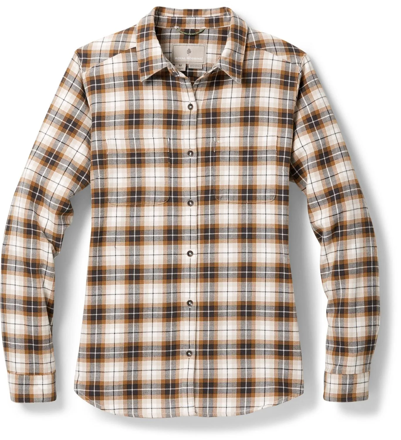 

Женская фланелевая рубашка из органического хлопка Lieback Royal Robbins, Ivory Wildwood Plaid