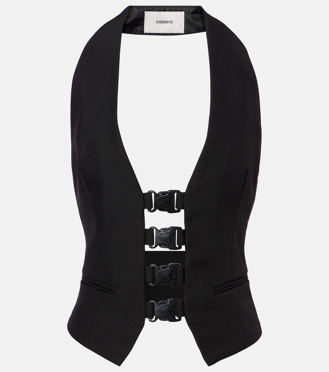 

Топ с открытой спиной и халтернеем Coperni, черный