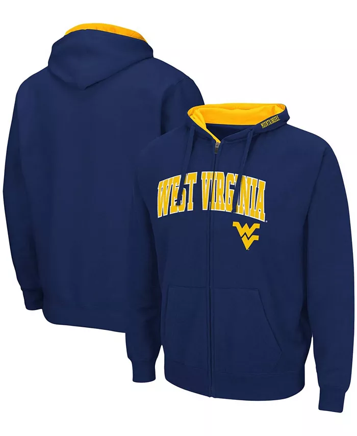 

Мужская толстовка West Virginia Mountaineers Arch and Logo 3.0 с молнией Colosseum, синий