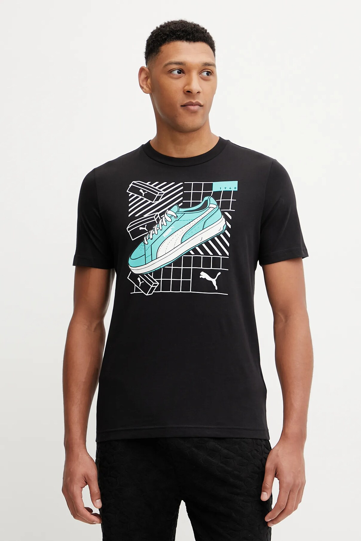 

Футболка из хлопка с принтом GRAPHICS Puma, черный