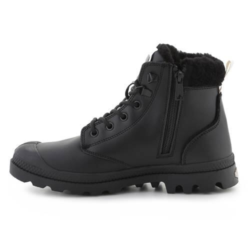 Женские ботинки PALLADIUM Pampa Hi Snow Warm, кожаные, теплые, 94380-008-M, черные — фото 4