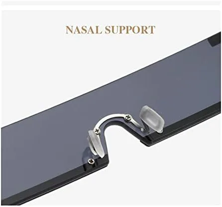 

Солнцезащитные очки 2027 года для женщин, ретро-винтажные, цельные, без оправы, для мужчин, прозрачные, голубые, с защитой от УФ-излучения UV400 MTZJH, 3