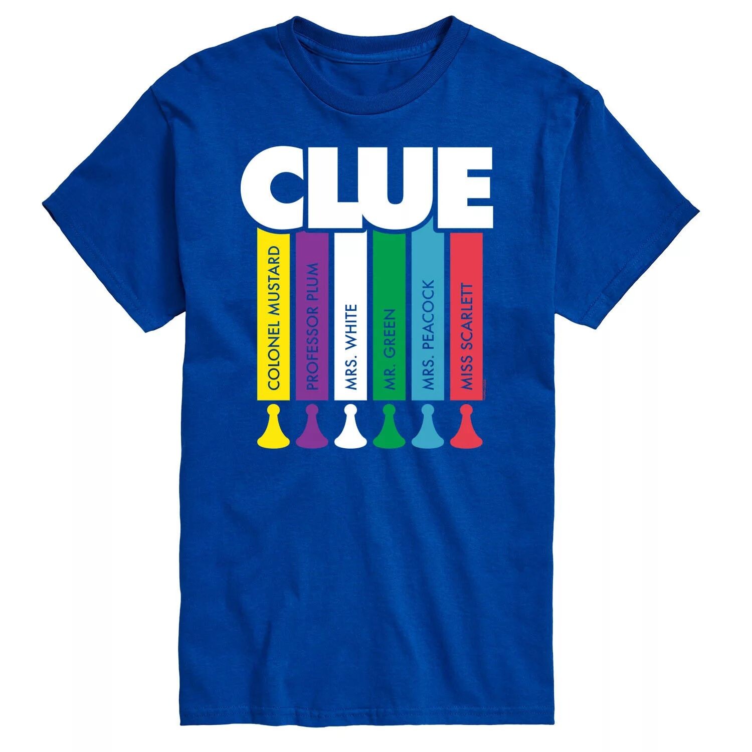 

Футболка с логотипом Big & Tall Clue, Blue Licensed Character, синий