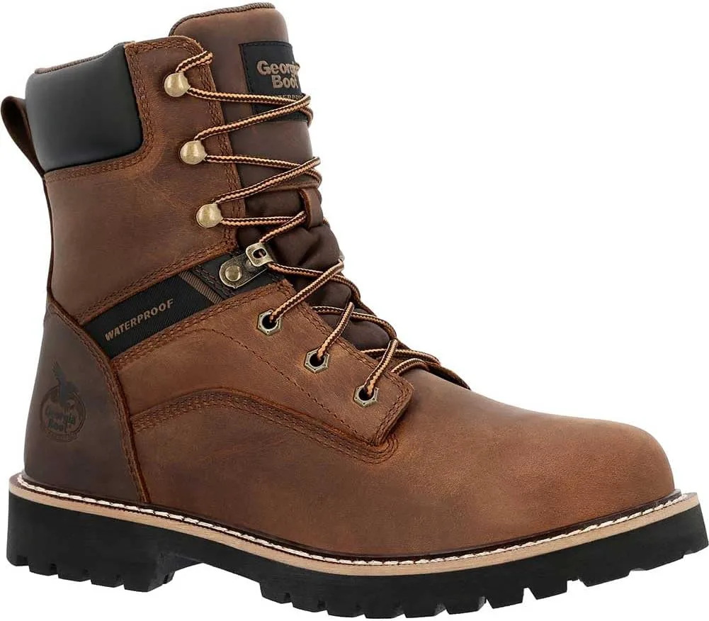 

Водонепроницаемые рабочие ботинки Georgia Boot Core 37, 8 дюймов, коричневый