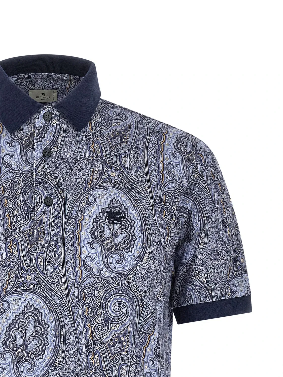 Поло с узором "Arnica Paisley" ETRO, синий — фото 3