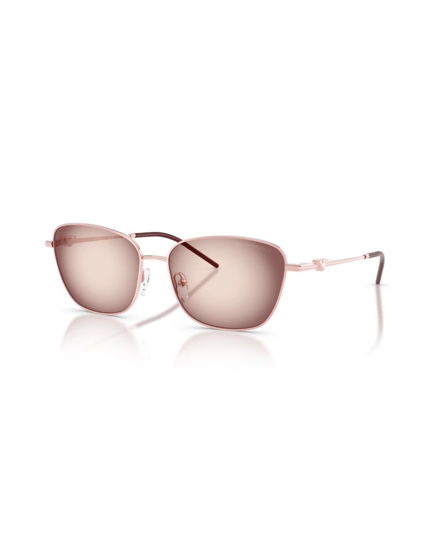 

Женские солнцезащитные очки с геометрическим рисунком, EA2170 Emporio Armani, Metal Pink