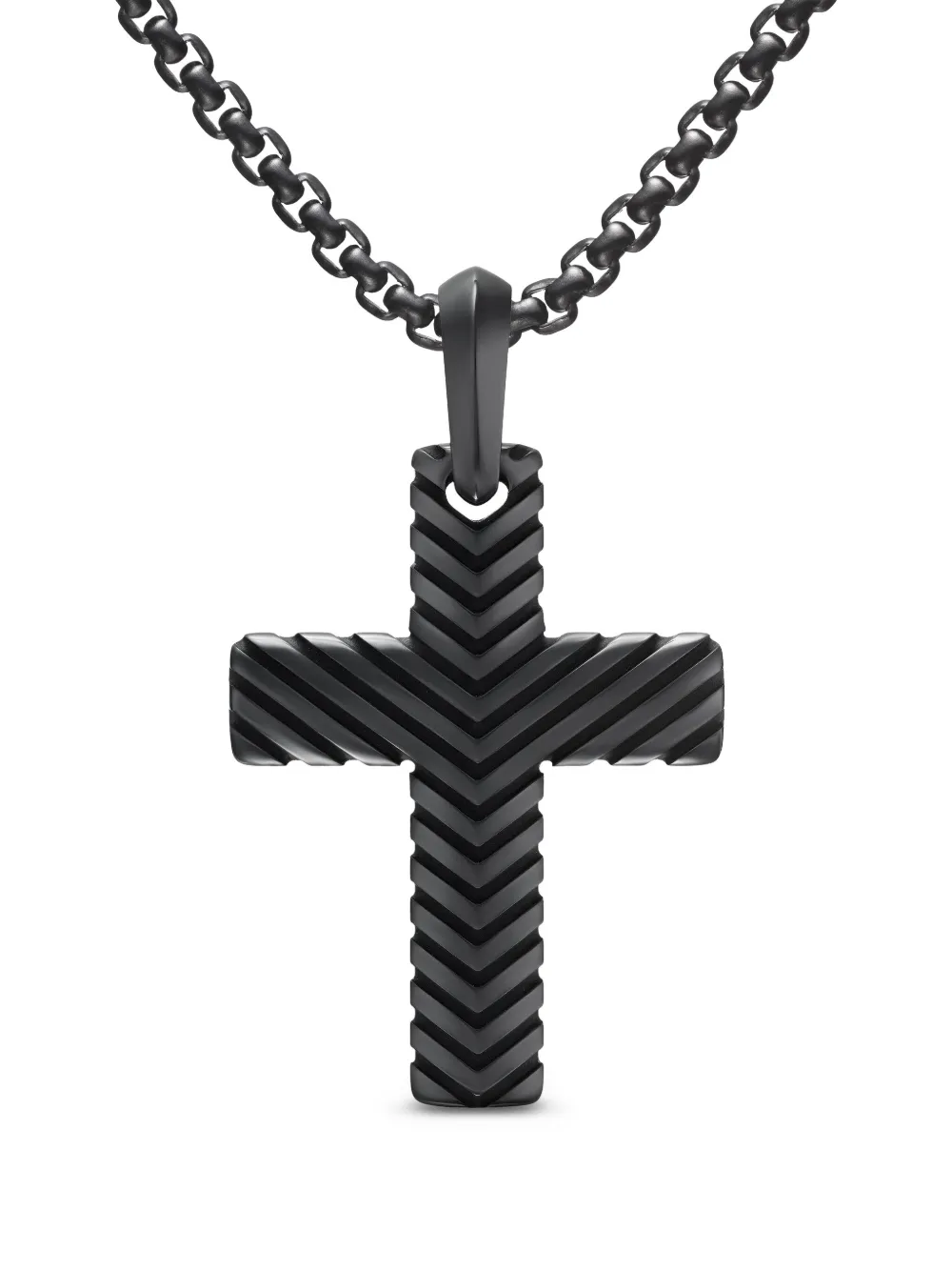 

Колье Chevron Cross Pendant David Yurman, черный