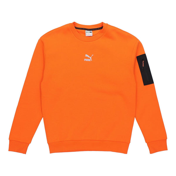 

Толстовка PUMA Casual Loose Round Neck Pullover Flame Orange, оранжевый