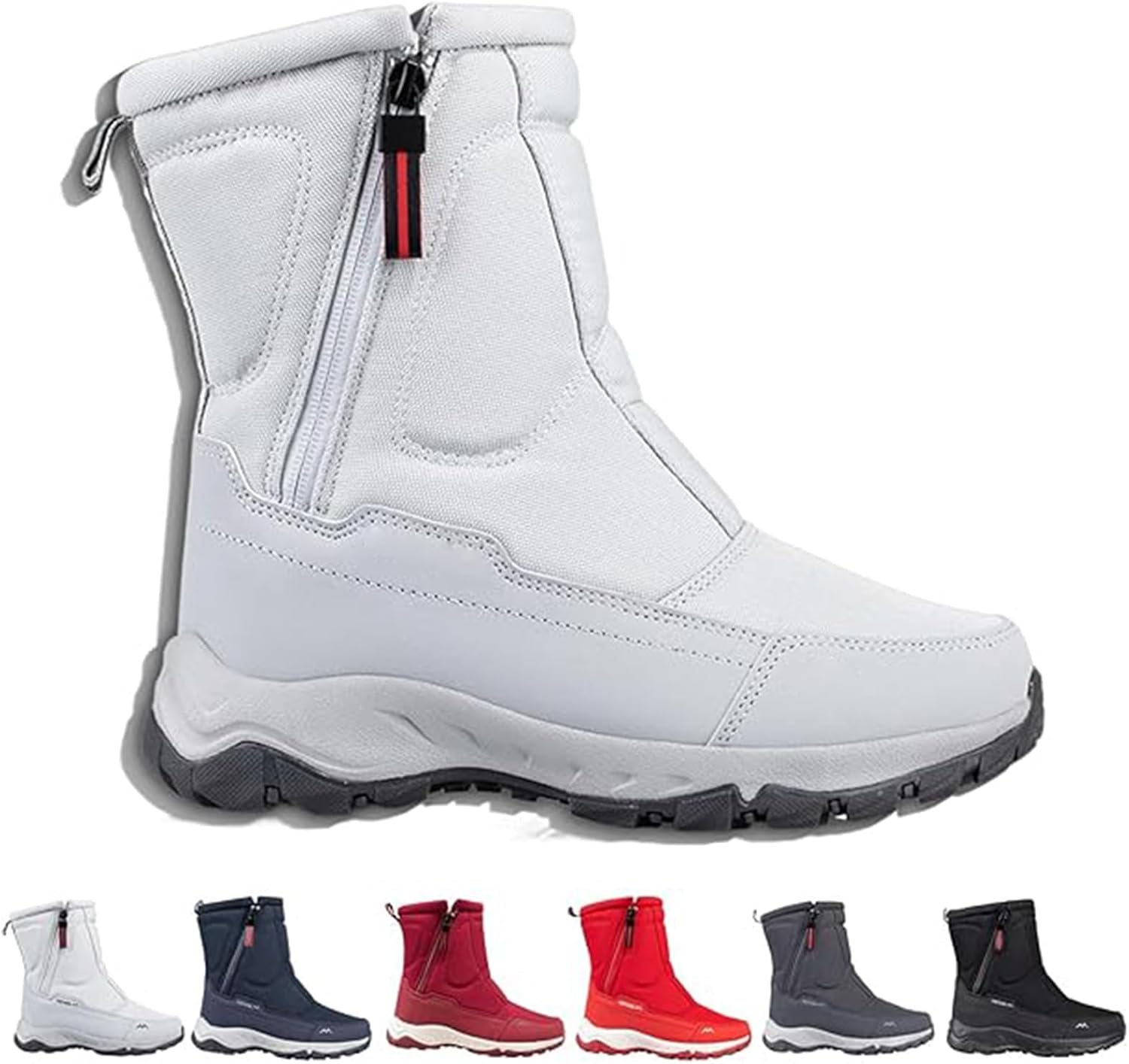 

Зимние ботинки, водонепроницаемая зимняя обувь, легкие ботильоны с противоскользящей подошвой, утепленные снежные ботинки для комфорта в течение всего дня, прочная подошва с противоскользящим покрытием Generic, белый