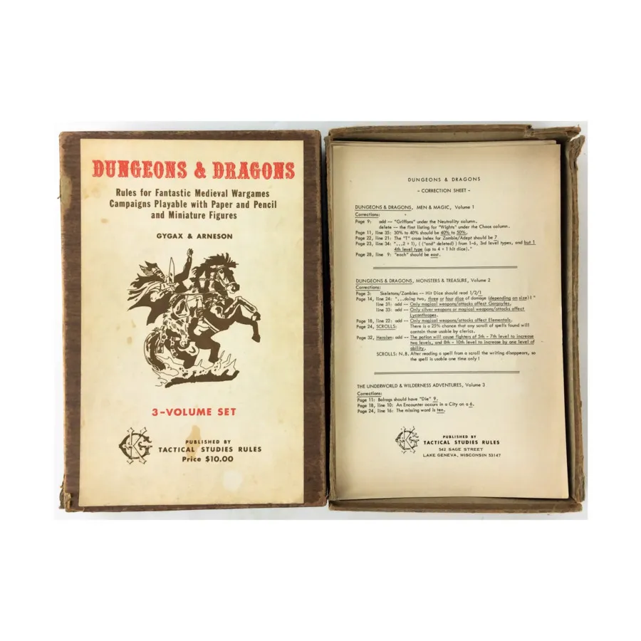 

Бокс-сет D&D - Original Woodgrain Box (3rd Printing), Basic Dungeons & Dragons (Original Edition) - Box Sets & Core Rules