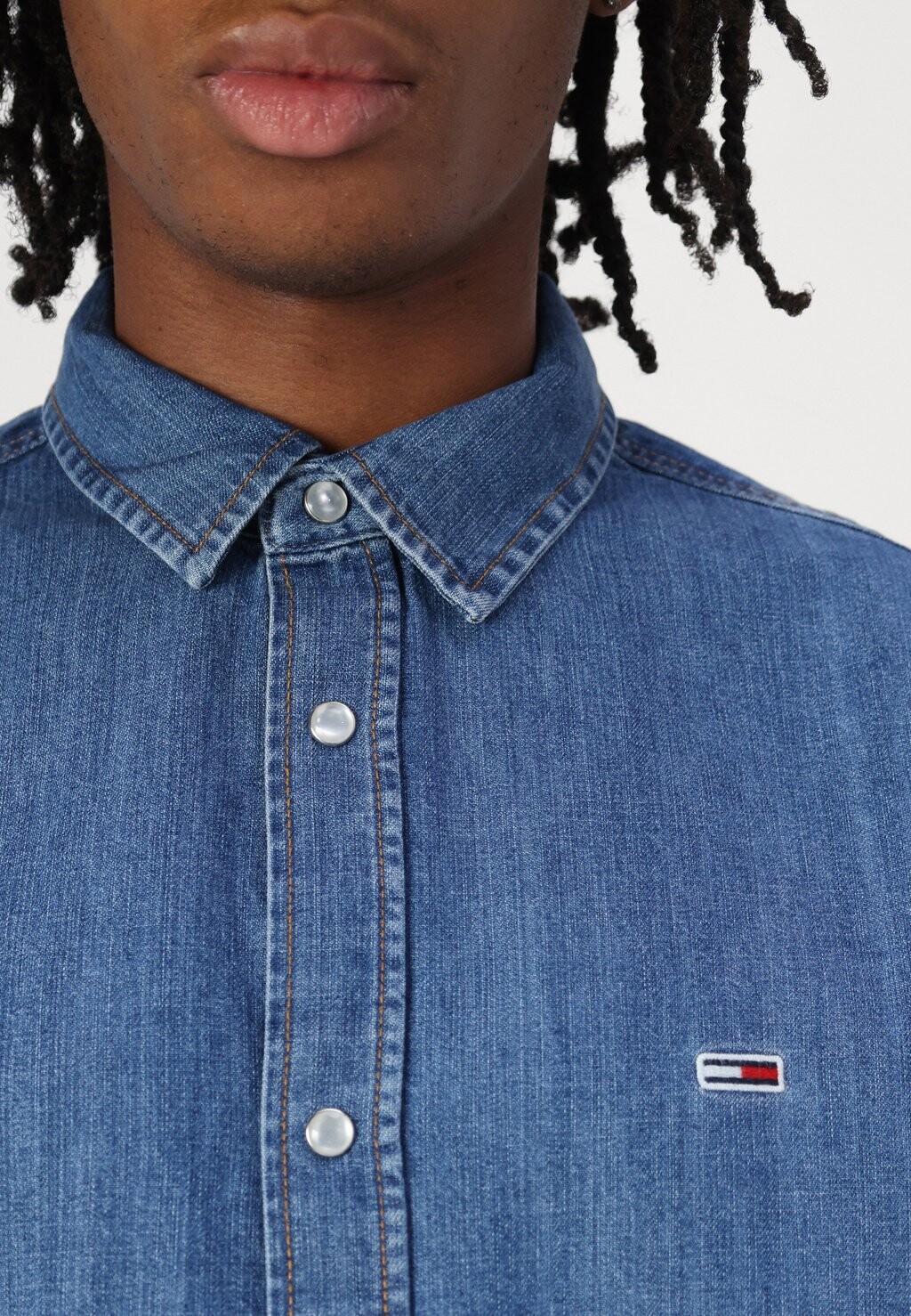 

Рубашка FIT SHIRT MID Tommy Jeans, синий деним