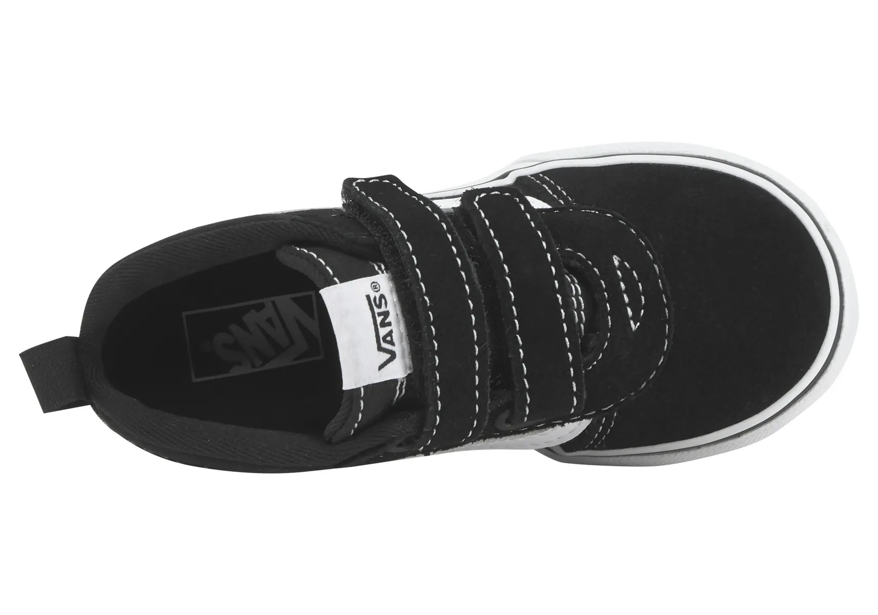 Детские кроссовки Vans Ward Mid V на липучке, черно-белый — фото 4