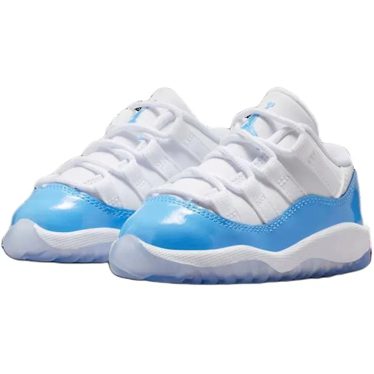 Кроссовки для малышей Air Jordan 11 Low бело-синие Jordan — фото 4