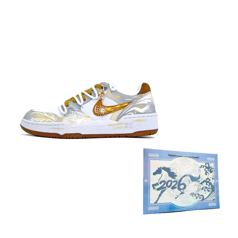 

Nike Кроссовки для скейтбординга Full Force Sun God Abсорбирующие, низкие, мужские, цвет Gold New