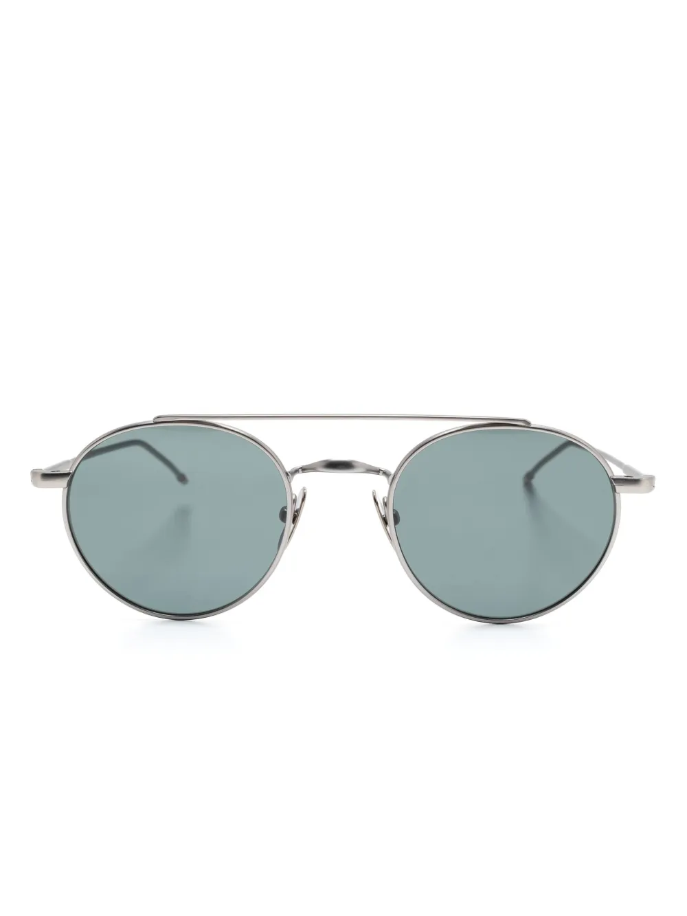 

Солнцезащитные очки в круглой титановой оправе Thom Browne Eyewear, серый