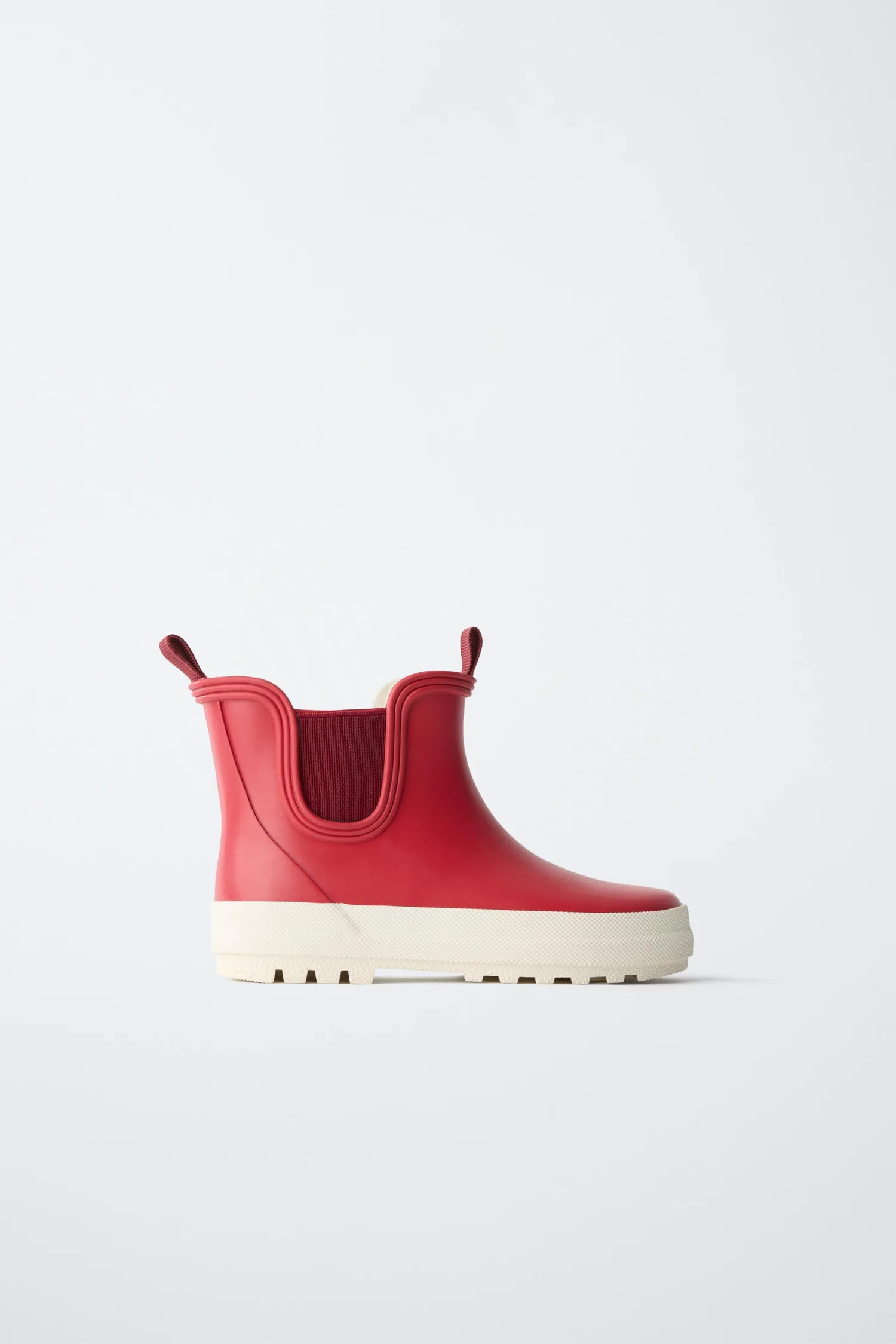 Резиновые сапоги из эластичной ткани Zara, красный