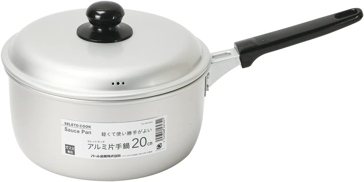 

Кастрюля Pearl Metal HB-6434 с одной ручкой, 7,9 дюйма (20 см), алюминий, для газового огня, Cerlet Cook