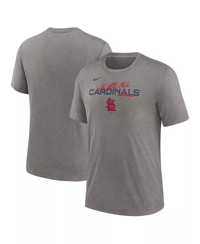 

Мужская футболка Heather Charcoal St. Louis Cardinals We Are All Tri-Blend Nike