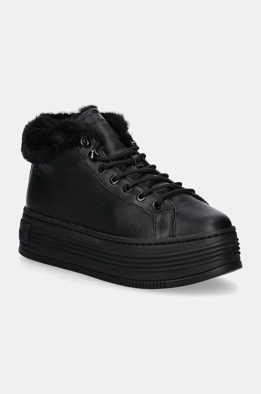 Кожаные ботинки BOLD PLATF LOW LACEUP MG LTH Calvin Klein Jeans, черный