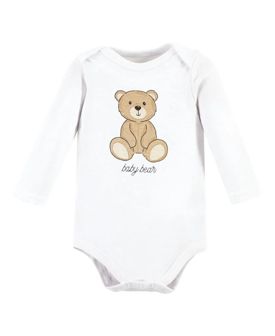 Мягкие хлопковые боди с длинными рукавами, комплект из 5 штук Hudson Baby, Teddy Bears 5-Pack — фото 2