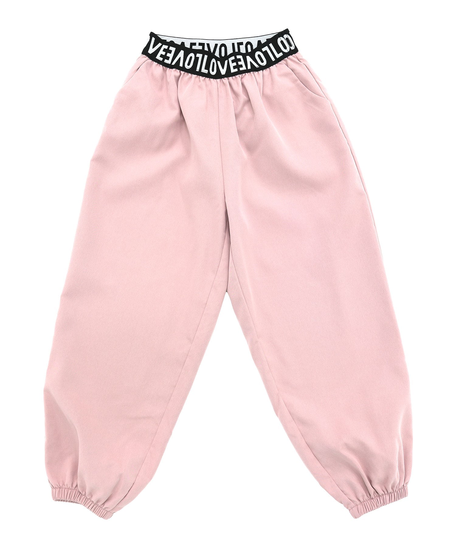 Брюки-карго Bee с лентой и карманами, детская одежда для девочек Bee, Pink x LOVE logo — фото 4