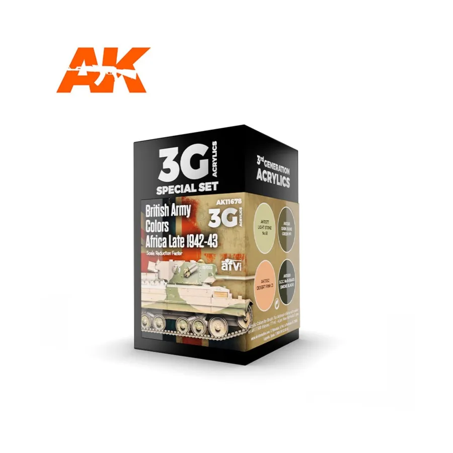

Цвета британской армии в Африке, конец 1942-43 гг., 3rd Gen Acrylic Paint Sets