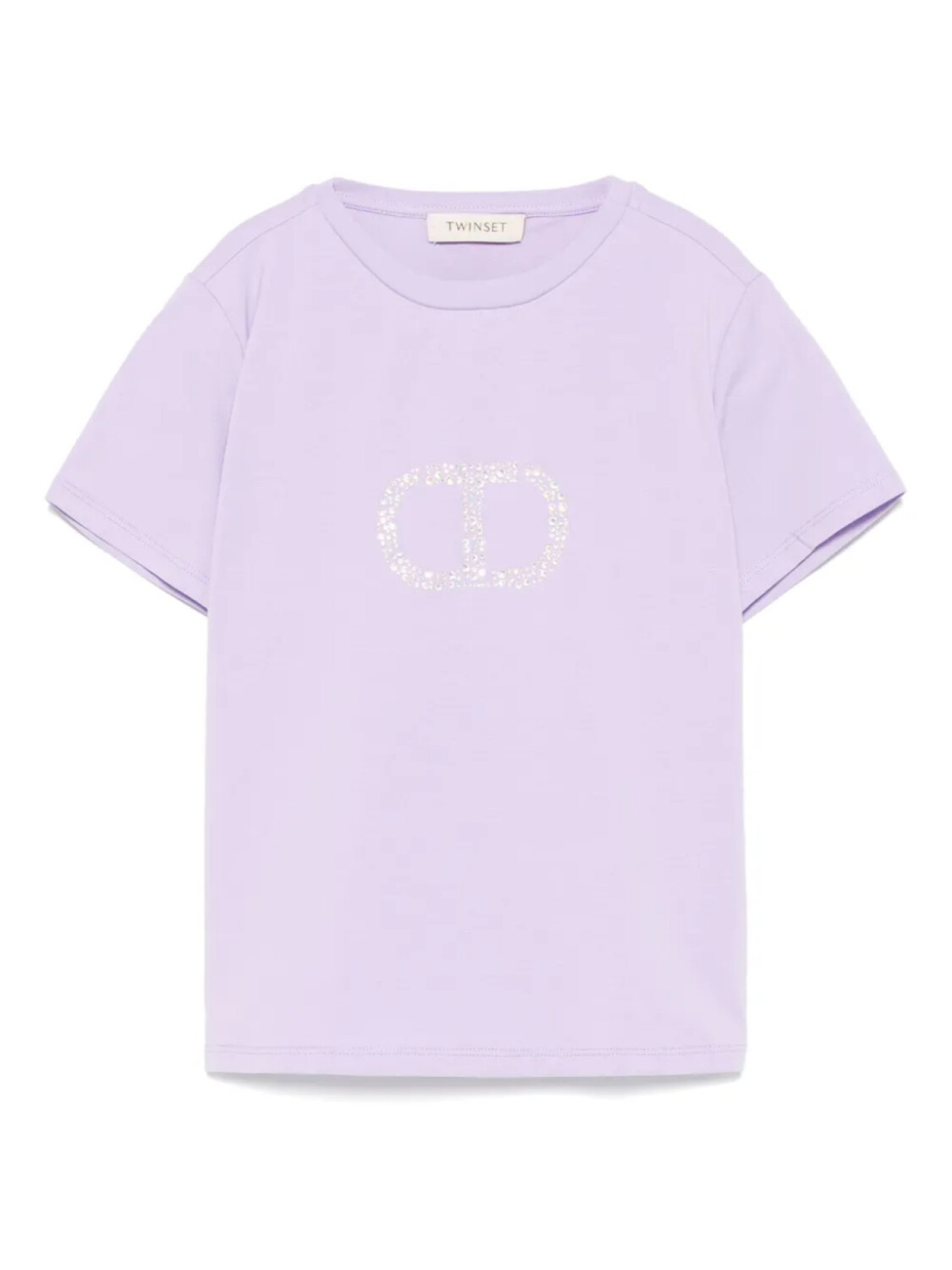 

TWINSET Детская футболка Oval T со стразами TWINSET Kids, фиолетовый