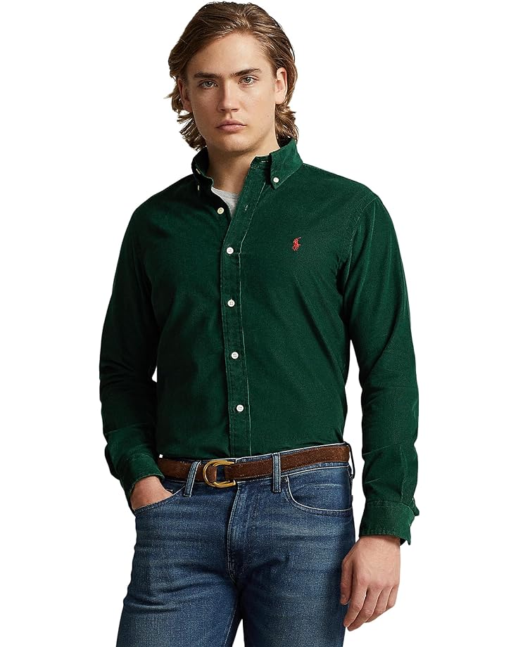 

Рубашка Polo Ralph Lauren Classic Fit Corduroy Shirt, цвет Moss Agate