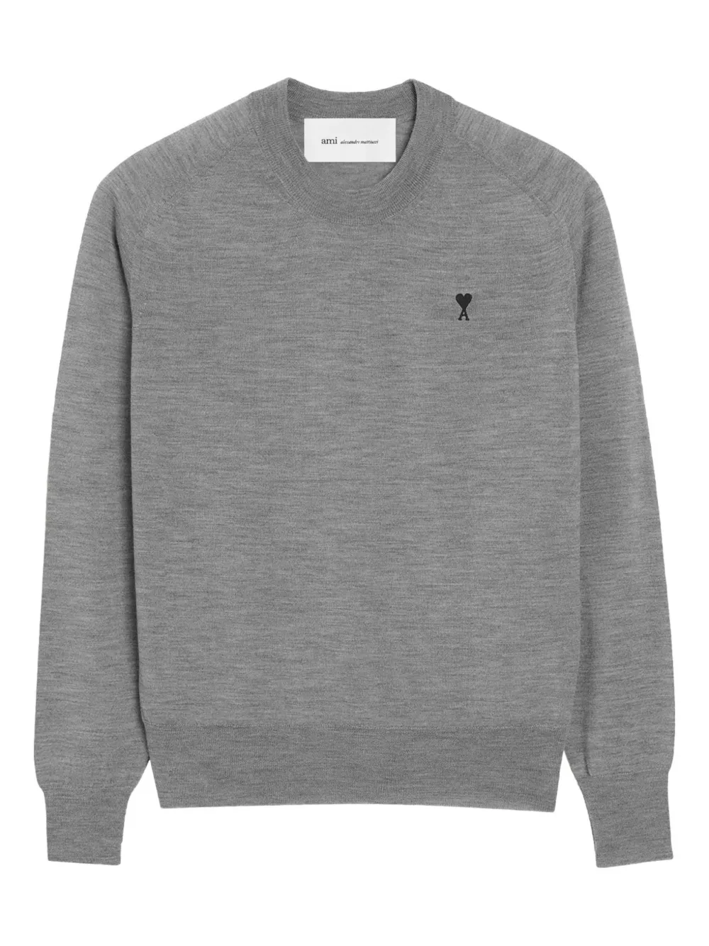 

Свитер с вышивкой Ami De Coeur Ami Paris, серый