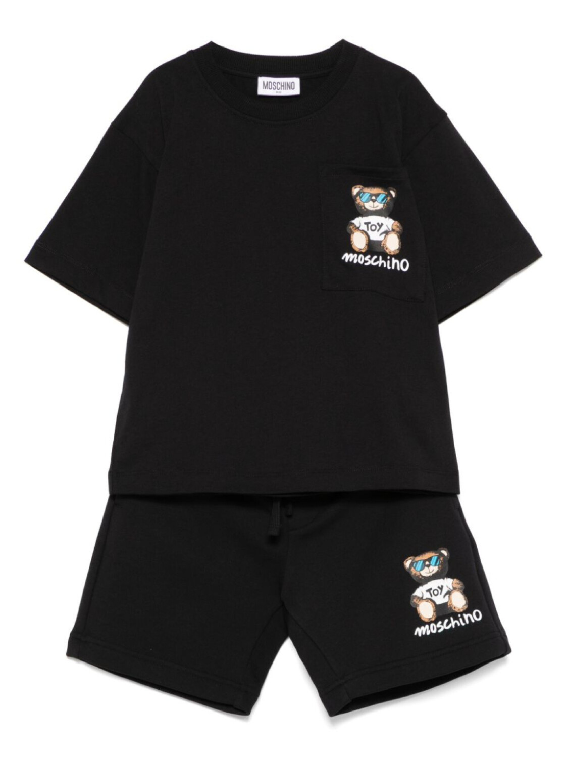 

Moschino Kids комплект Teddy Bear из футболки и шортов, черный