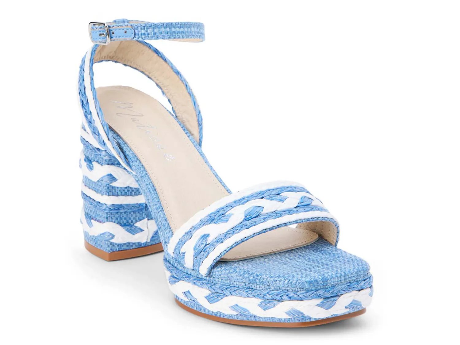 Сандалии Matisse Lyla Platform Sandal, Blue Raffia