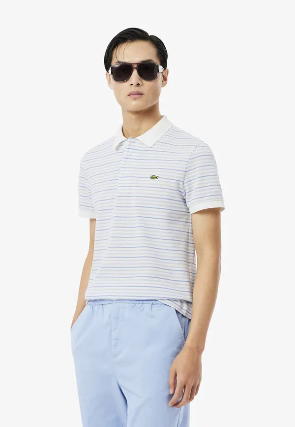 Рубашка поло Lacoste, Bleu Clair Blanc-Wb